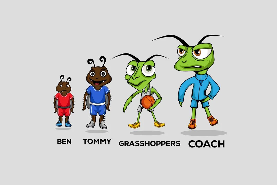 Character lineup illustration