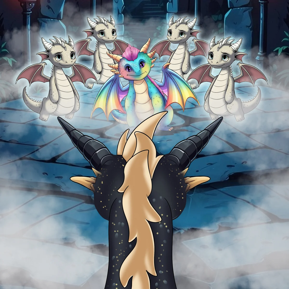 Dragon reunion illustration