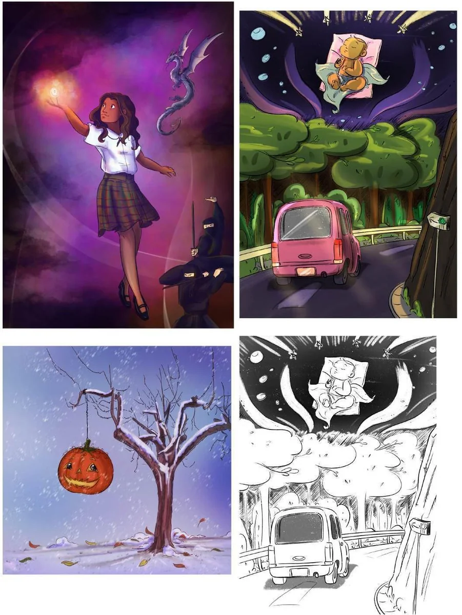 Curated illustration sample board 3