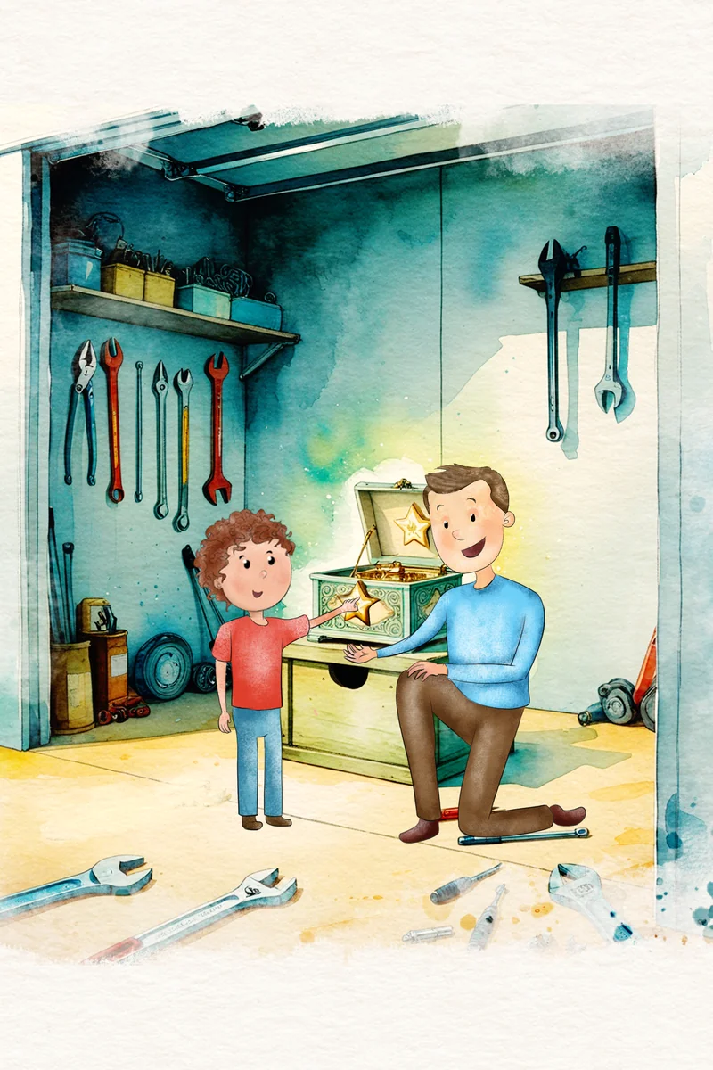 Watercolor children’s book illustration, scene 4