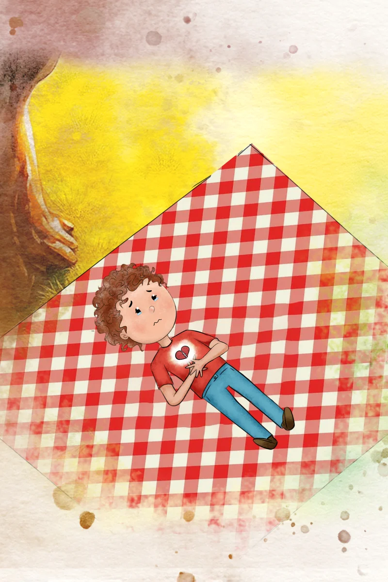 Watercolor children’s book illustration, scene 8